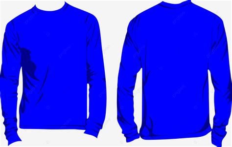 Mockup T Shirt Vektor Biru Maket Kaos Biru PNG Transparan Dan