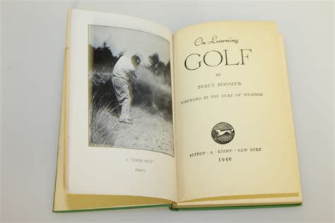 Lot Detail 1946 On Learning Golf Book By Percy Boomer 1st Edition