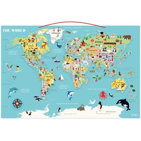 Vilac World Magnetic Map Hippychick