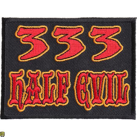 333 Half Evil Patch Funny Patches Thecheapplace