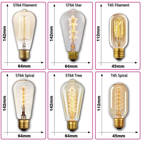 Satın Alın Retro Edison Light Bulb E27 220v 40w T10 T45 T225 A19 St64 G80 G95 G125 Ampoule