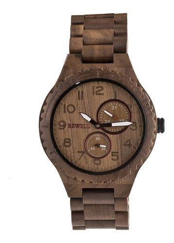 Reloj Cron Metro Bewell Zs W A De Madera Y Cuarzo P Hombre Cuotas