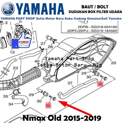 Jual Baut Flange Bolt Dudukan Box Filter Udara N Max Nmax Old Original