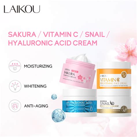 Laikou Cido Hialur Nico Sakura Ess Ncia Creme Facial Vitamina C