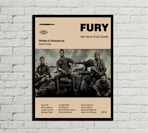 FURY POSTER Movie Poster Mid Century Modern Poster Minimalist Poster ...