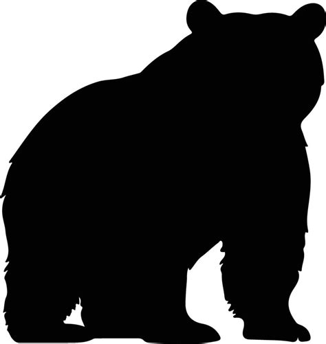 bear black silhouette 38099814 Vector Art at Vecteezy