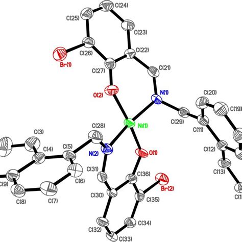 Oak Ridge Thermal Ellipsoid Plot ORTEP Plots Of Ni3 Showing The
