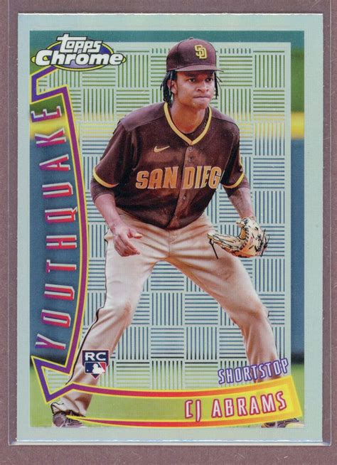 2022 Topps Chrome Sonic Youthquake 5 CJ Abrams RC Padres EBay