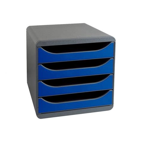 Module De Classement BIG BOX 4 Tiroirs Bleu Royal