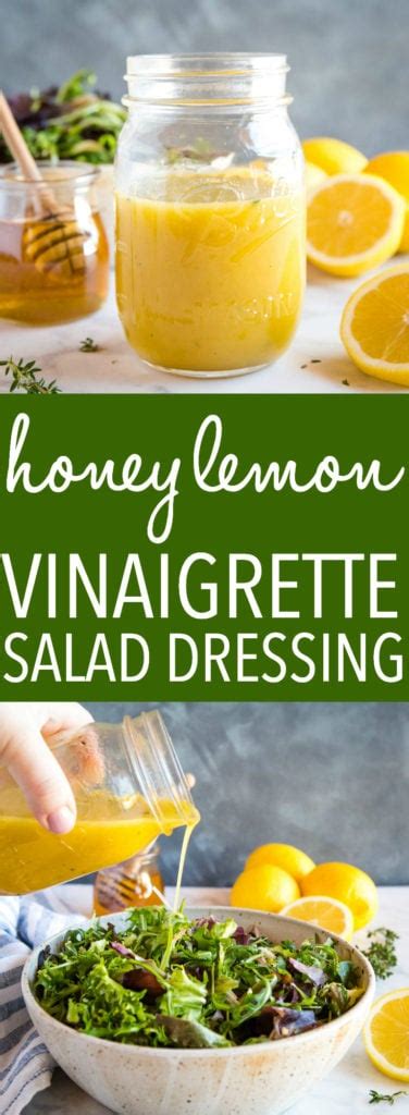 Honey Lemon Vinaigrette Salad Dressing The Busy Baker