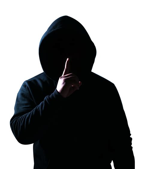 man wearing jacket hoodie in anonymous hacker theme. 12620227 PNG