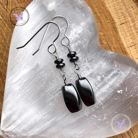 Hematite Twist Dangle Earrings