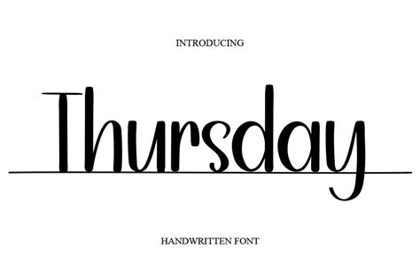 Thursday Font By Salma Studio Creative Fabrica