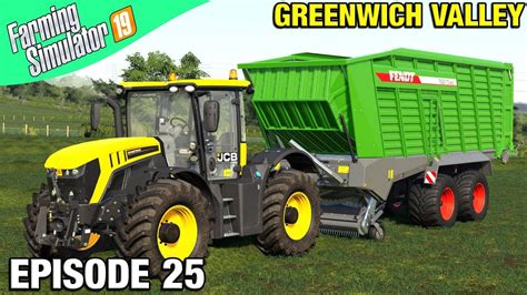 Picking Up Grass For Silage Farming Simulator 19 Timelapse Greenwich Valley Fs19 Ep 25 Youtube