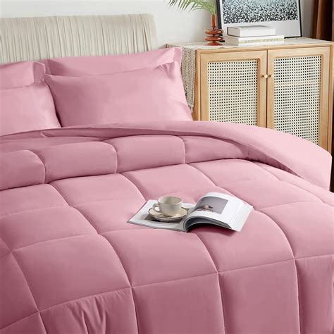 Taimit Pink King Size Comforter Set 7 Pieces Bed In A Bag Bedding Sets With All