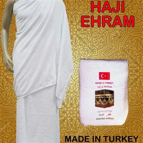 Dewasa Kain Ihram Ahram Men S Hajj Haji Umrah Pilgrimage Muslim 100