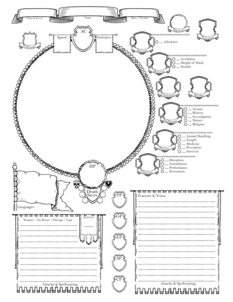 D And D Spell Sheets