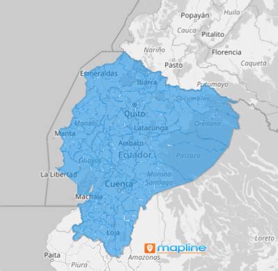 Ecuador Cantons Mapline