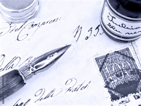 Old pen and retro calligraphy. Stock Photo | Adobe Stock