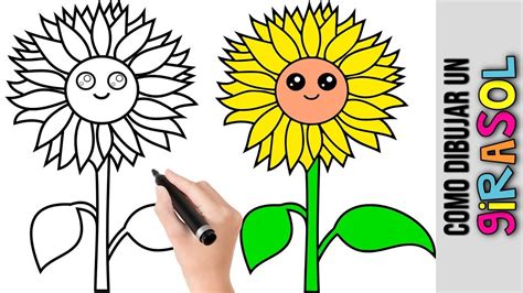 Girasol Dibujos Tutorial Como Dibujar Y Pintar Dibujos F Ciles