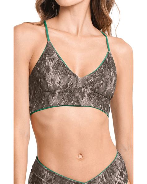 Maaji Forest Daylight Reversible Bikini Top In Gray Lyst