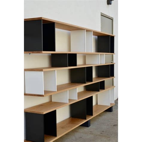 Design Frères Oak Black And White Horizontal Shelving Unit Chairish