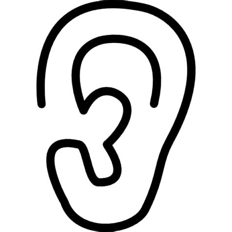 Ear Lobe Side View Outline Icons Free Download