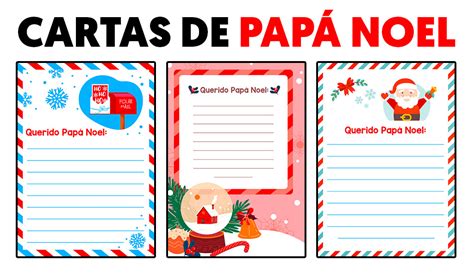 Cartas de Papá Noel para Imprimir