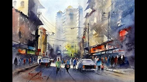 Cityscape Watercolour Demonstration YouTube