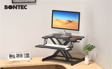 BONTEC Convertisseur De Bureau Debout 55cm Rehausseur De Bureau Debout