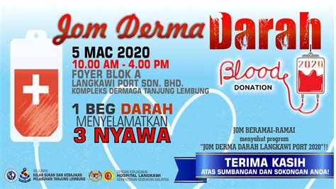 Jom Derma Darah 2020” 1 Beg Darah Menyelamatkan 3 Nyawa Buletin