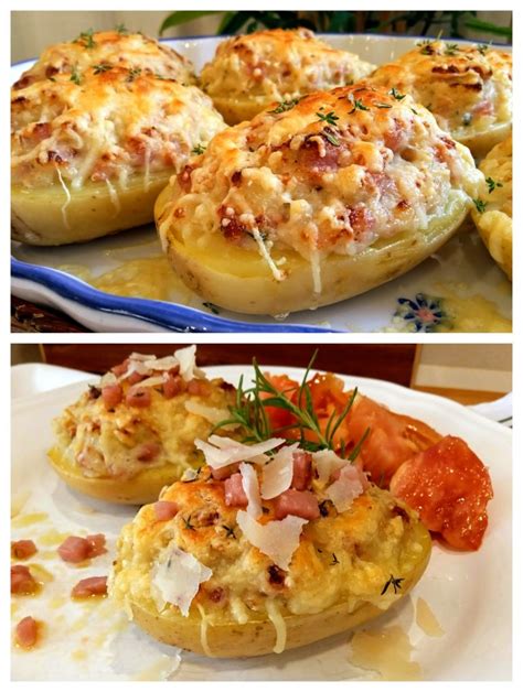 Patatas rellenas de jamón y queso OK Recetas