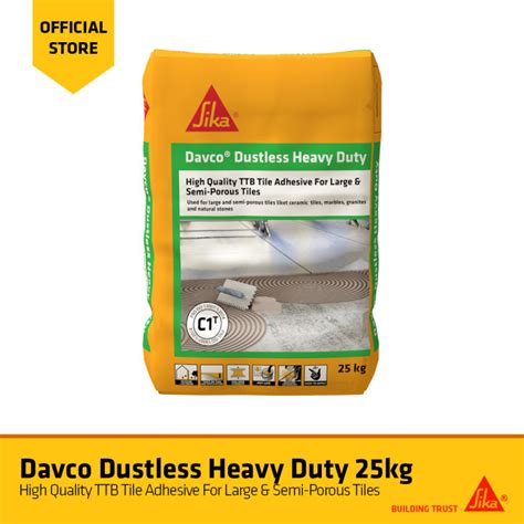 Sika Davco Dustless Heavy Duty Tile Adhesive Kg Bag Lazada Ph