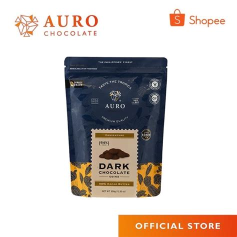 Auro Chocolate 64 Dark Couverture 350G Coins Lazada PH