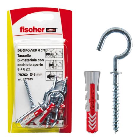 Tassello universale Fischer Duopower occhiolo aperto Ø 6 mm 6 pz OBI