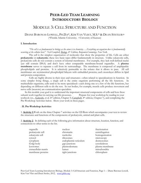 Pdf Module 3 Cell Structure And Function Peer Led Team Dokumen Tips