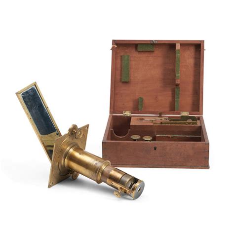 Bonhams Skinner Benjamin Martin Lacquered Brass Solar Microscope Compendium London 18th Century