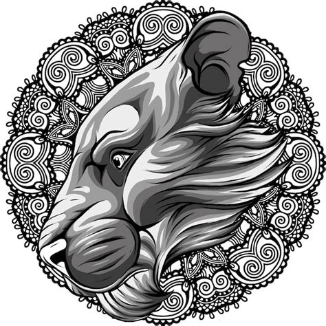 Premium Photo | Illustration of Head of Serious Lioness