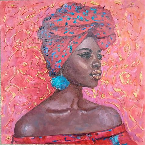 African American Woman Oil Painting 10х10 fine art by SElenaV. | Etsy