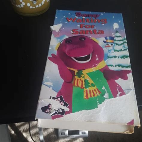 Barney Waiting For Santa Vhs Tape Box Damages Torn Vhs Fine The Best