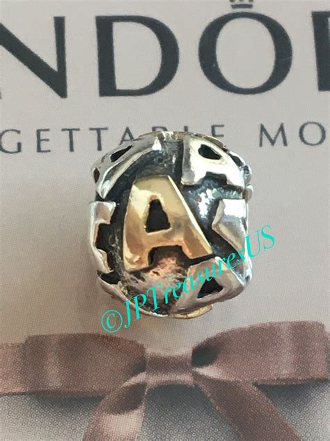 Authentic Pandora Letter A Charm Pandora Alpha A Charm Two Etsy