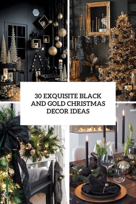 Exquisite Black And Gold Christmas Decor Ideas Shelterness Black