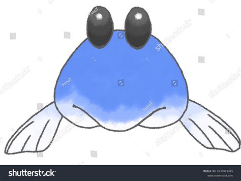 Watercolor Style Deformed Cute Goby Stock Illustration 2235021415