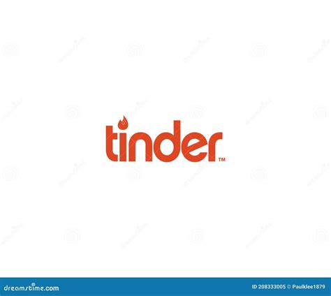 Tinder Logo Editorial Ilustrativo Sobre Fondo Blanco Imagen Editorial