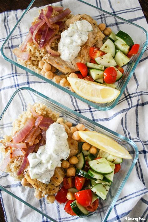 Greek Chicken Meal Prep Bowls A Savory Feast