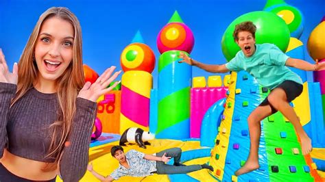 24 Hours In A Bounce House Youtube