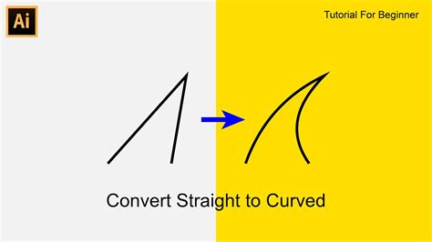 Trick Convert Straight Lines Into Curves Adobe Illustrator Tutorial