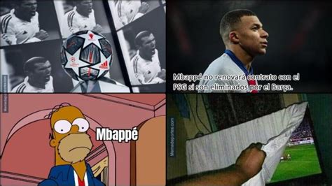 Mbappé protagonista de los mejores memes del Barcelona PSG