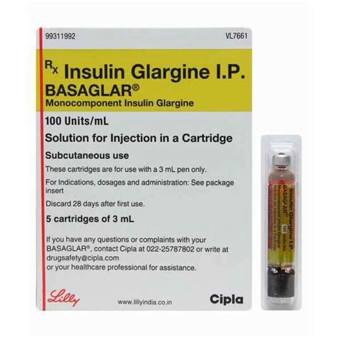 Basaglar Penfill Insulin Glargine IP 100 IU Ml 3 Ml At 3204 Box