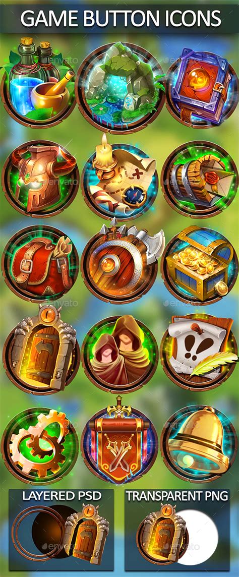 Game button icons – Artofit